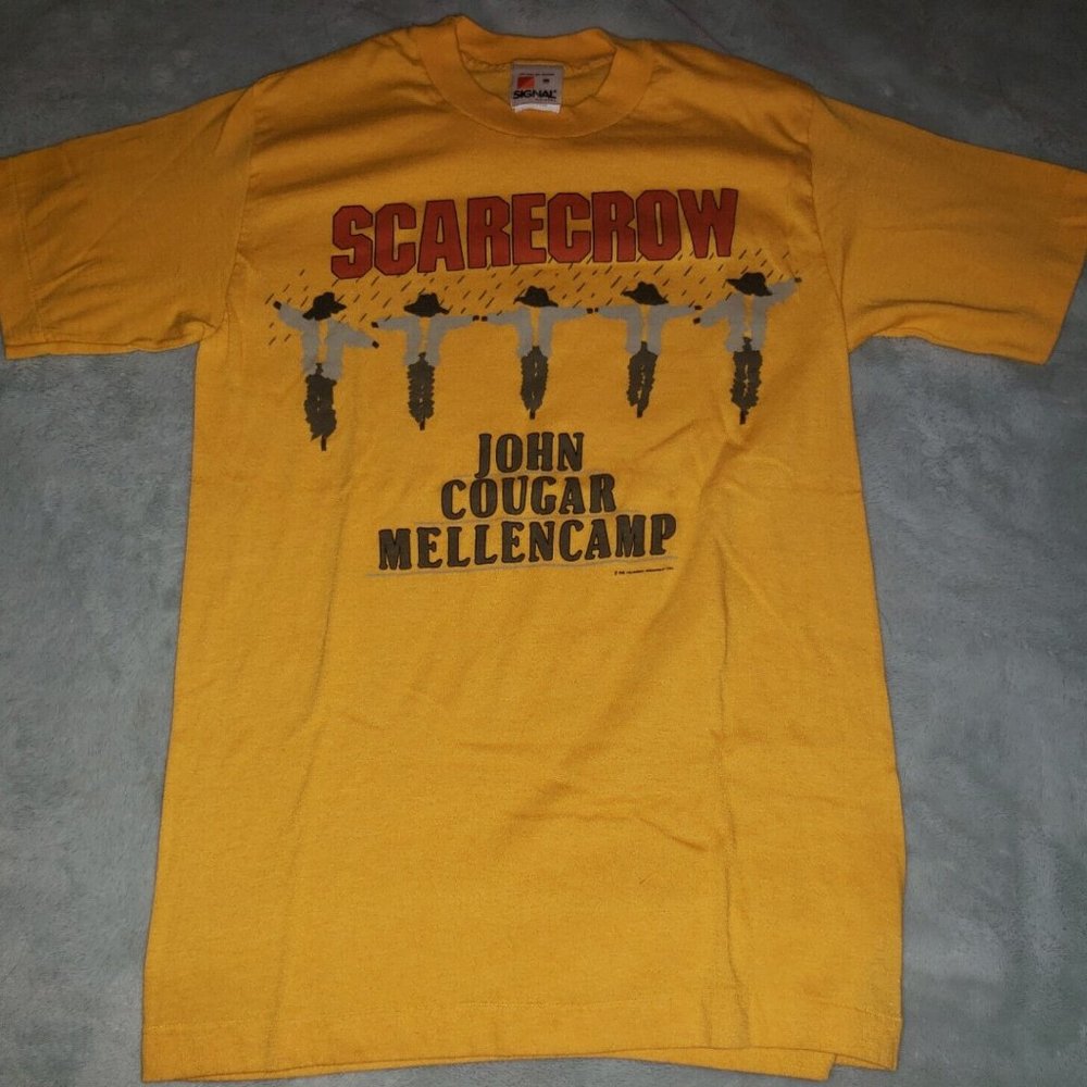 Vintage John Cougar Mellencamp Concert T Shirt Scarecrow Tour 1985 Size Medium